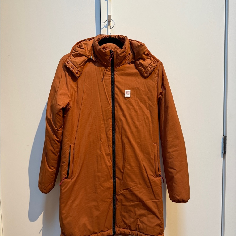 Topo Designs mid length puffer Jacket